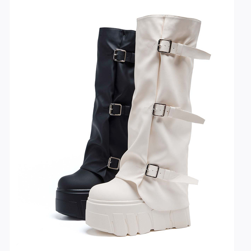 Riding Boot Short - Botas hasta la rodilla con tacón