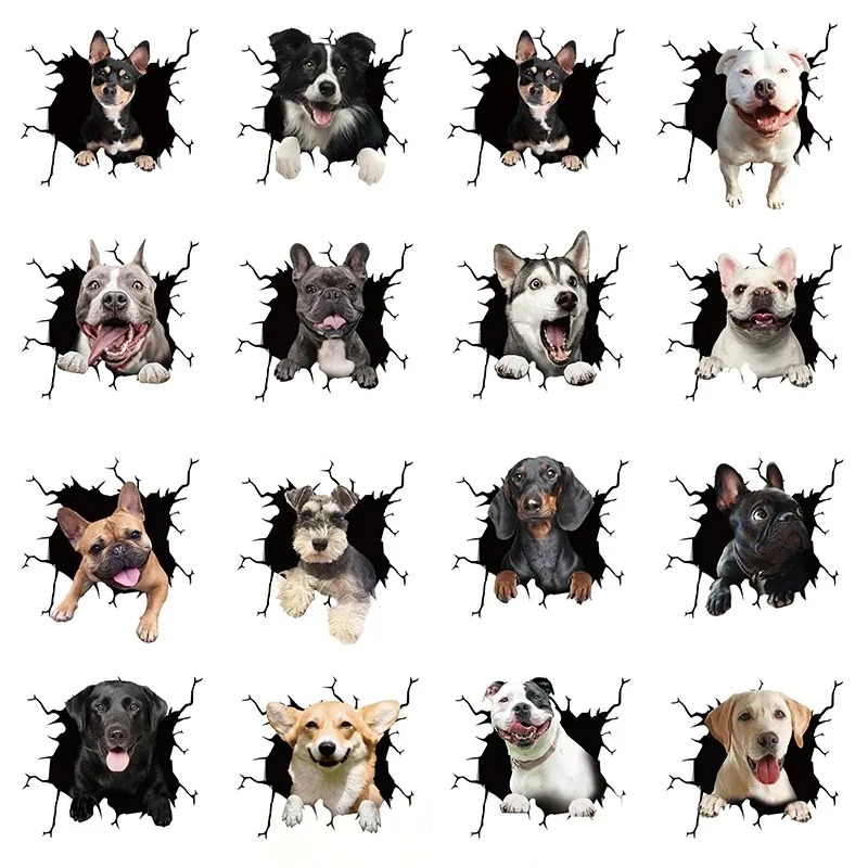 Motorcycle Gear For Dogs - 1Pc - Adhesivo de vinilo impermeable