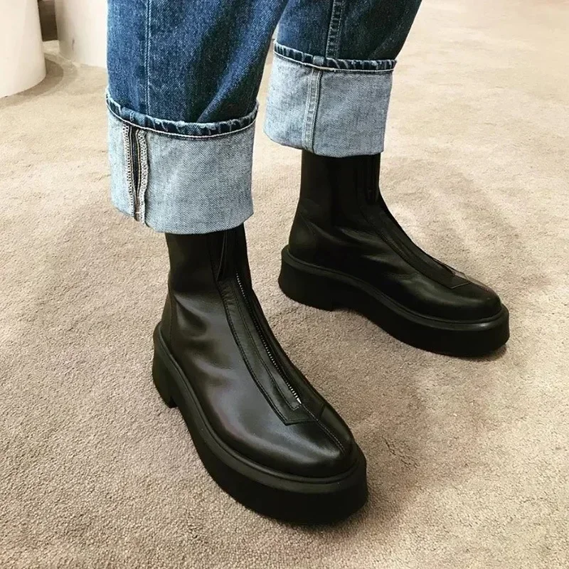 Botines de suela gruesa de cue - Riding Boot Short reseña y precio
